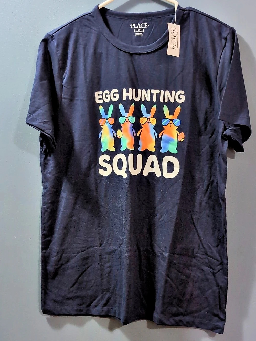 Men's Small Egg Hunting Squad Easter Tee T-shirt NEW *R1